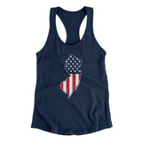 New Jersey American Flag Women's Racerback Tank-Allegiant Goods Co. Vintage Sports Apparel