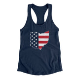 Ohio American Flag Women's Racerback Tank-Allegiant Goods Co. Vintage Sports Apparel
