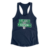 Addison & Clark Street Chicago Women's Racerback Tank-Allegiant Goods Co. Vintage Sports Apparel