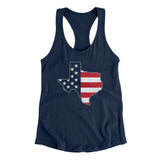 Texas American Flag Women's Racerback Tank-Allegiant Goods Co. Vintage Sports Apparel