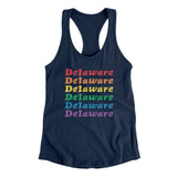 Delaware Pride Women's Racerback Tank-Allegiant Goods Co. Vintage Sports Apparel