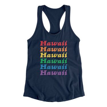 Hawaii Pride Women's Racerback Tank-Allegiant Goods Co. Vintage Sports Apparel
