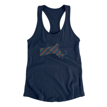 Massachusetts Pride State Women's Racerback Tank-Allegiant Goods Co. Vintage Sports Apparel