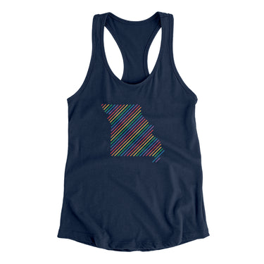 Missouri Pride State Women's Racerback Tank-Allegiant Goods Co. Vintage Sports Apparel