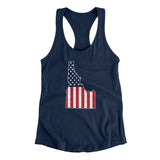 Idaho American Flag Women's Racerback Tank-Allegiant Goods Co. Vintage Sports Apparel