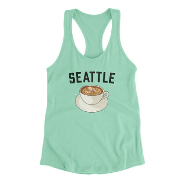 Seattle Coffee Women's Racerback Tank-Allegiant Goods Co. Vintage Sports Apparel