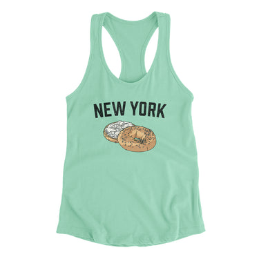 New York Bagel Women's Racerback Tank-Allegiant Goods Co. Vintage Sports Apparel
