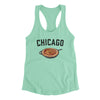 Chicago Style Deep Dish Pizza Women's Racerback Tank-Mint-Allegiant Goods Co. Vintage Sports Apparel