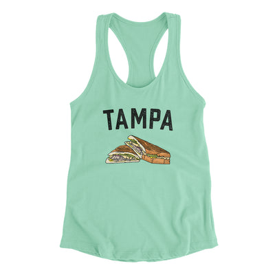 Tampa Cuban Sandwich Women's Racerback Tank-Mint-Allegiant Goods Co. Vintage Sports Apparel