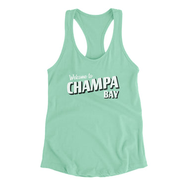 Champa Bay Women's Racerback Tank-Allegiant Goods Co. Vintage Sports Apparel