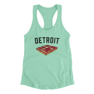 Detroit Style Pan Pizza Women's Racerback Tank-Allegiant Goods Co. Vintage Sports Apparel