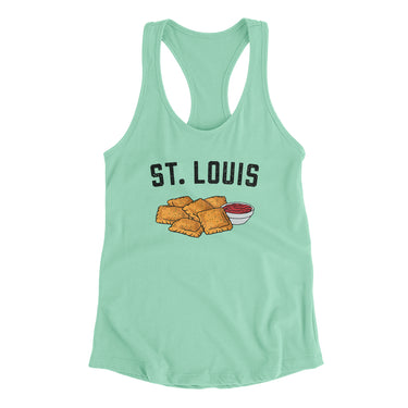 St. Louis Toasted Ravioli Women's Racerback Tank-Allegiant Goods Co. Vintage Sports Apparel