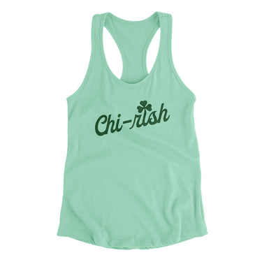 Chi-rish Women's Racerback Tank-Mint-Allegiant Goods Co. Vintage Sports Apparel