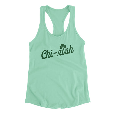 Chi-rish Women's Racerback Tank-Mint-Allegiant Goods Co. Vintage Sports Apparel