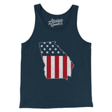 Georgia American Flag Men/Unisex Tank Top-Allegiant Goods Co. Vintage Sports Apparel