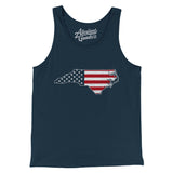 North Carolina American Flag Men/Unisex Tank Top-Allegiant Goods Co. Vintage Sports Apparel