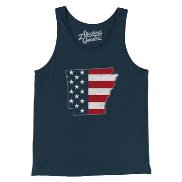 Arkansas American Flag Men/Unisex Tank Top-Allegiant Goods Co. Vintage Sports Apparel