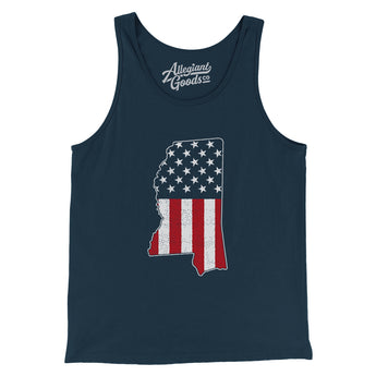 Mississippi American Flag Men/Unisex Tank Top-Allegiant Goods Co. Vintage Sports Apparel