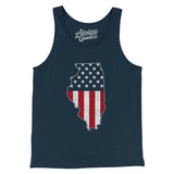 Illinois American Flag Men/Unisex Tank Top-Allegiant Goods Co. Vintage Sports Apparel