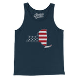 New York American Flag Men/Unisex Tank Top-Allegiant Goods Co. Vintage Sports Apparel