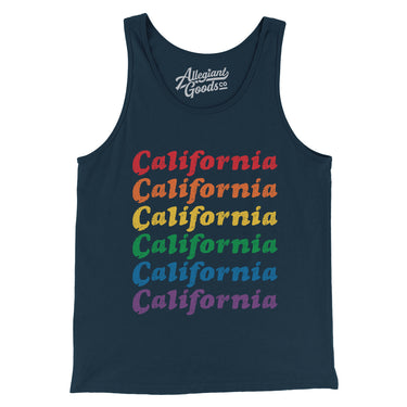California Pride Men/Unisex Tank Top-Allegiant Goods Co. Vintage Sports Apparel