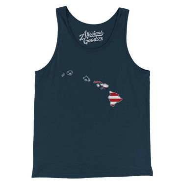 Hawaii American Flag Men/Unisex Tank Top-Allegiant Goods Co. Vintage Sports Apparel