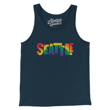 Seattle Washington Pride Men/Unisex Tank Top-Allegiant Goods Co. Vintage Sports Apparel