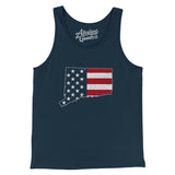 Connecticut American Flag Men/Unisex Tank Top-Allegiant Goods Co. Vintage Sports Apparel