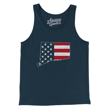 Connecticut American Flag Men/Unisex Tank Top-Allegiant Goods Co. Vintage Sports Apparel