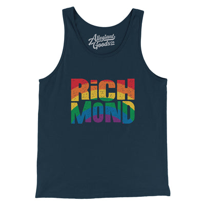 Richmond Virginia Pride Men/Unisex Tank Top-Navy-Allegiant Goods Co. Vintage Sports Apparel