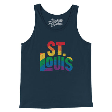 St. Louis Missouri Pride Men/Unisex Tank Top-Allegiant Goods Co. Vintage Sports Apparel