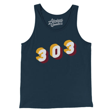 Denver 303 Area Code Men/Unisex Tank Top-Allegiant Goods Co. Vintage Sports Apparel