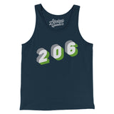 Seattle 206 Area Code Men/Unisex Tank Top-Allegiant Goods Co. Vintage Sports Apparel