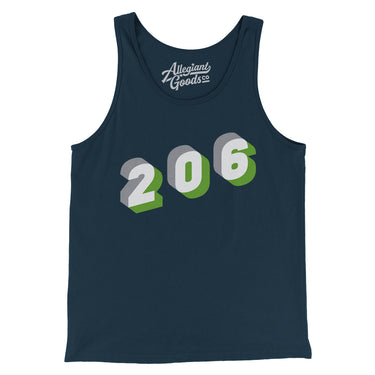 Seattle 206 Area Code Men/Unisex Tank Top-Allegiant Goods Co. Vintage Sports Apparel