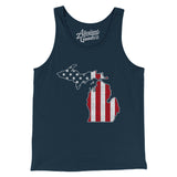 Michigan American Flag Men/Unisex Tank Top-Allegiant Goods Co. Vintage Sports Apparel