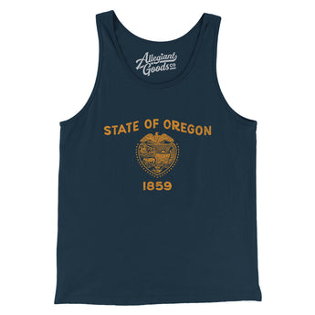 Oregon State Flag Men/Unisex Tank Top-Allegiant Goods Co. Vintage Sports Apparel