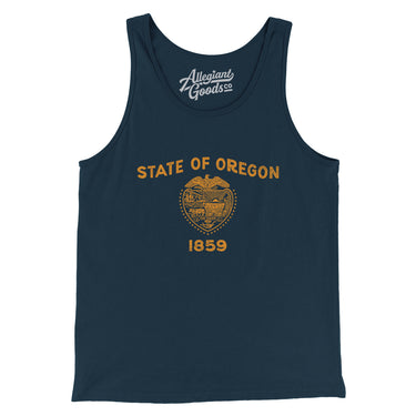 Oregon State Flag Men/Unisex Tank Top-Allegiant Goods Co. Vintage Sports Apparel