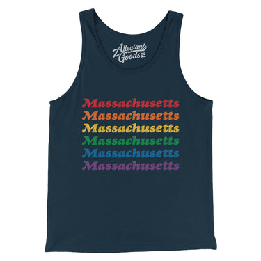 Massachusetts Pride Men/Unisex Tank Top-Allegiant Goods Co. Vintage Sports Apparel