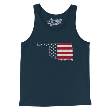 Oklahoma American Flag Men/Unisex Tank Top-Allegiant Goods Co. Vintage Sports Apparel
