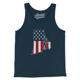 Rhode Island American Flag Men/Unisex Tank Top-Allegiant Goods Co. Vintage Sports Apparel