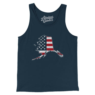 Alaska American Flag Men/Unisex Tank Top-Allegiant Goods Co. Vintage Sports Apparel