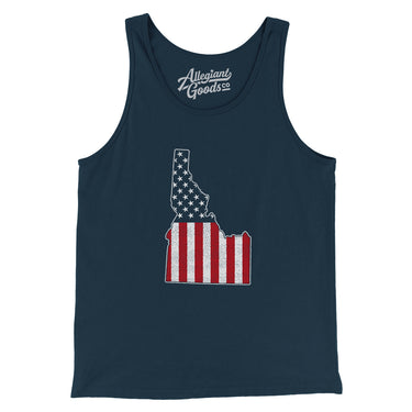 Idaho American Flag Men/Unisex Tank Top-Allegiant Goods Co. Vintage Sports Apparel