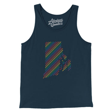 Rhode Island Pride State Men/Unisex Tank Top-Allegiant Goods Co. Vintage Sports Apparel