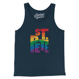 St. Petersburg Florida Pride Men/Unisex Tank Top-Navy-Allegiant Goods Co. Vintage Sports Apparel