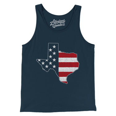 Texas American Flag Men/Unisex Tank Top-Allegiant Goods Co. Vintage Sports Apparel