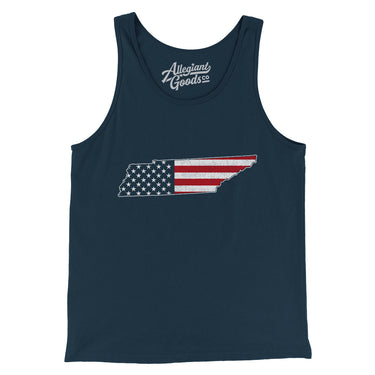 Tennessee American Flag Men/Unisex Tank Top-Allegiant Goods Co. Vintage Sports Apparel