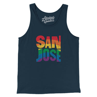 San Jose California Pride Men/Unisex Tank Top-Allegiant Goods Co. Vintage Sports Apparel