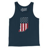 Indiana American Flag Men/Unisex Tank Top-Allegiant Goods Co. Vintage Sports Apparel