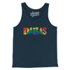 Dallas Texas Pride Men/Unisex Tank Top-Navy-Allegiant Goods Co. Vintage Sports Apparel