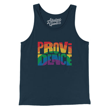 Providence Rhode Island Pride Men/Unisex Tank Top-Allegiant Goods Co. Vintage Sports Apparel